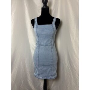 Steve Madden Denim Mini Dress Kids M 10/12 Light Blue Y2K 90s